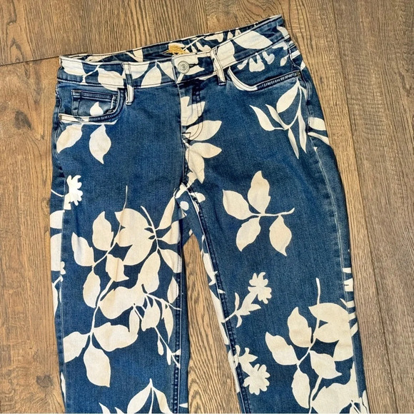 Tommy Bahama Jeans Size 0x29 Tema Indigo Bleach Sky Slim Boyfriend Coastal Boho - Picture 6 of 16